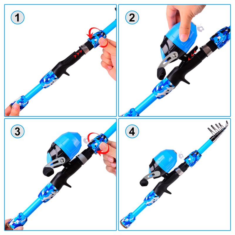Children Fishing Pole Telescop - Fishing Rod Spinning recension och pris