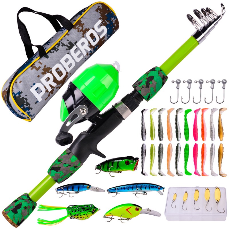 Children Fishing Pole Telescop - Fishing Rod Spinning recension och pris